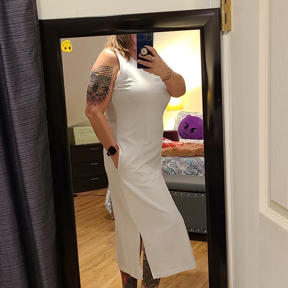 White Sleeveless Dress NWT